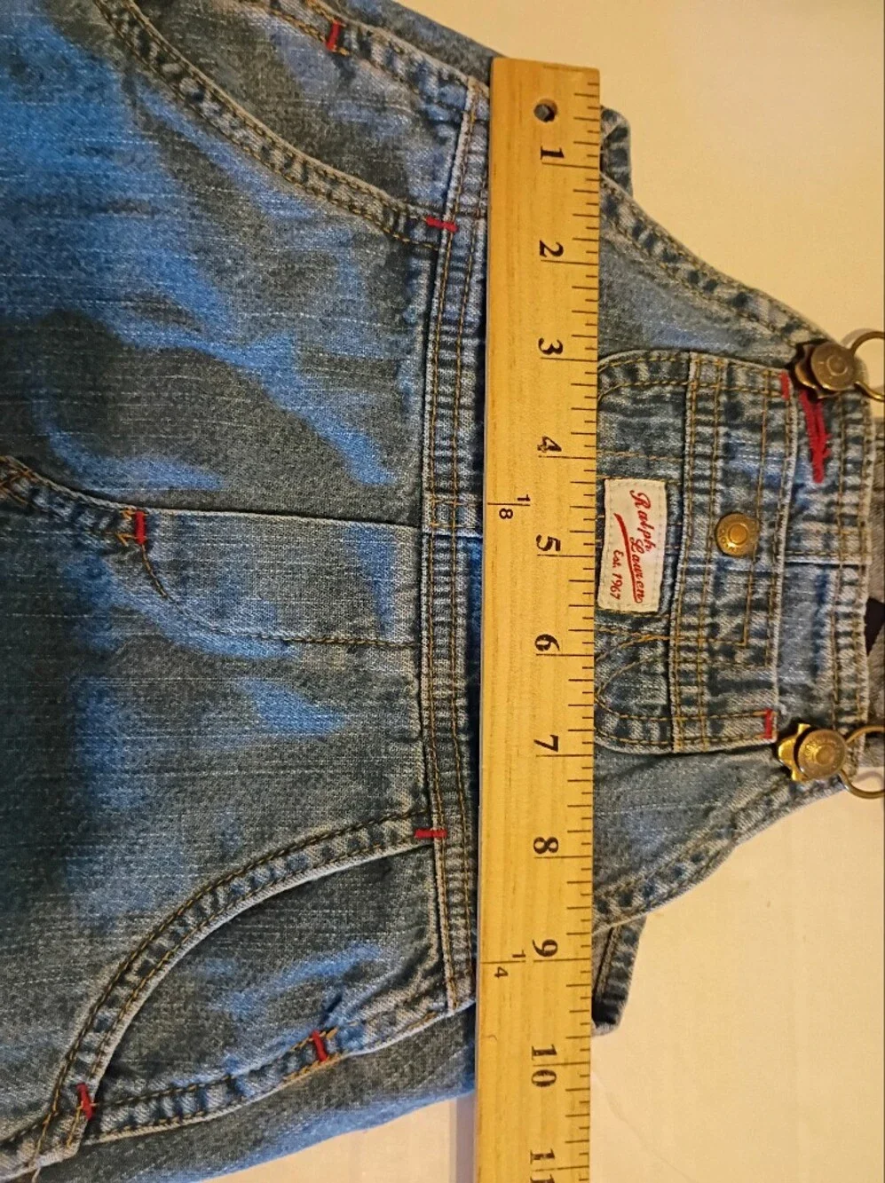Ralph Lauren Kids Denim Overall Dress - Blue Sz M
